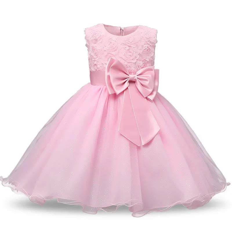 Girl Christening Dress Baby Girls First Birthday Party Dress Infant Baptism Costume Kids Dresses