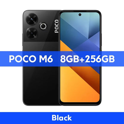 POCO M6 8 + 256GB 4G 33W NFC Fast Charging Global Version MediaTek Helio G91-Ultra 6.79 "90Hz FHD + Display Smartphone