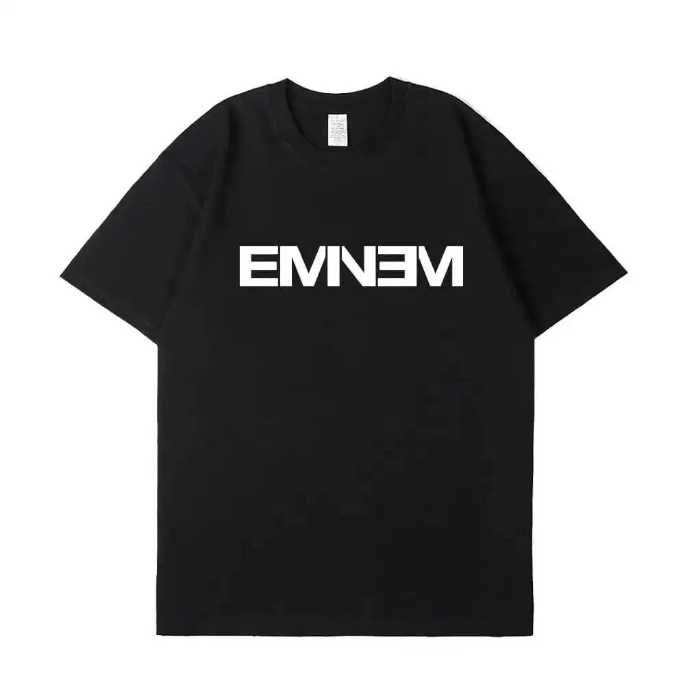 Eminem Graphic Print T Shirt Hip Hop Streetwear Rock T Shirt Short Sleeve Fashion Casual Crew Neck Plus Size T Shirt Women