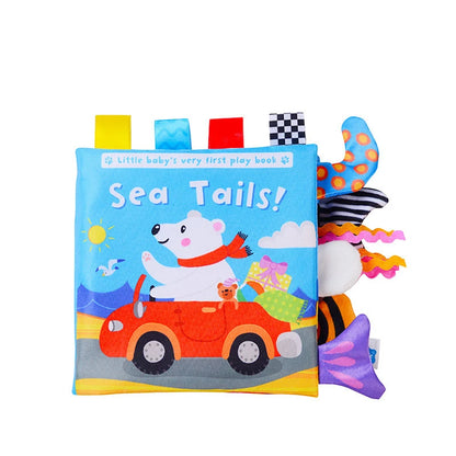 New 3D Visual Tail Cloth Book Baby Tear Resistant Biteable Cognitive Tool Interactive Parent-Child Fun Toddlers Enlighten Toys