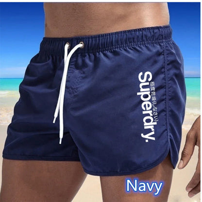 Summer Hot Selling Men's Beach Shorts Breathable Fast Drying Casual Fashionable Surfing Shorts 2024 Fitness Running Shorts