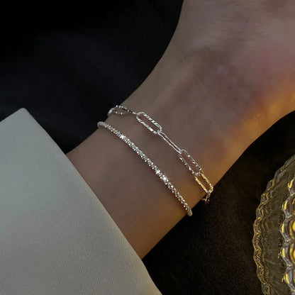 925 Sterling Silver Fashion Color Sparkling Adjustable Bracelets for Women Elegant Fine Bracelet New Wedding Party Jewelry Gifts