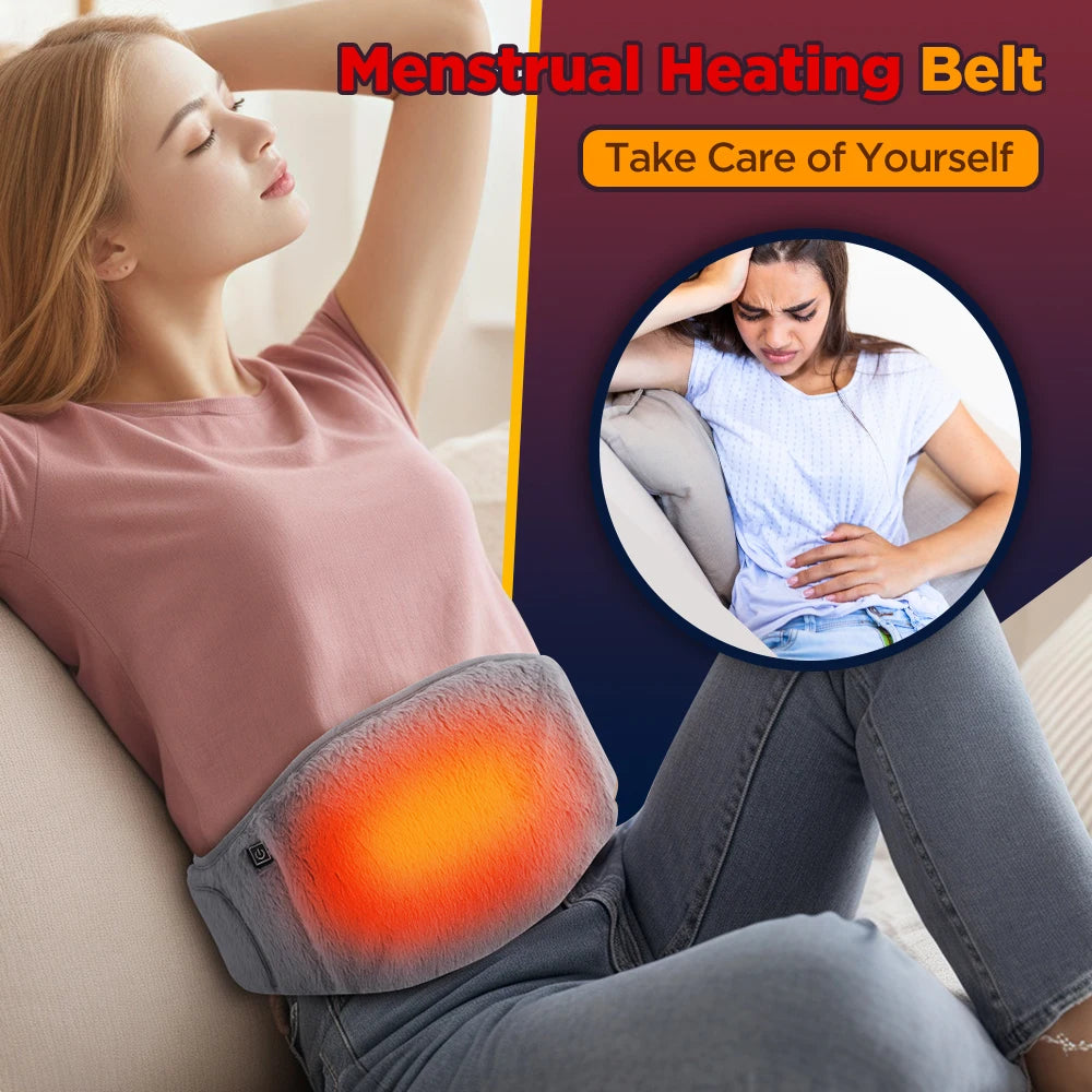 Electric Heating Belt Hand Warmer Winter Heater Waist Warmers Hot Compress Abdominal Lumbar Uterus Warming Pad USB Charging