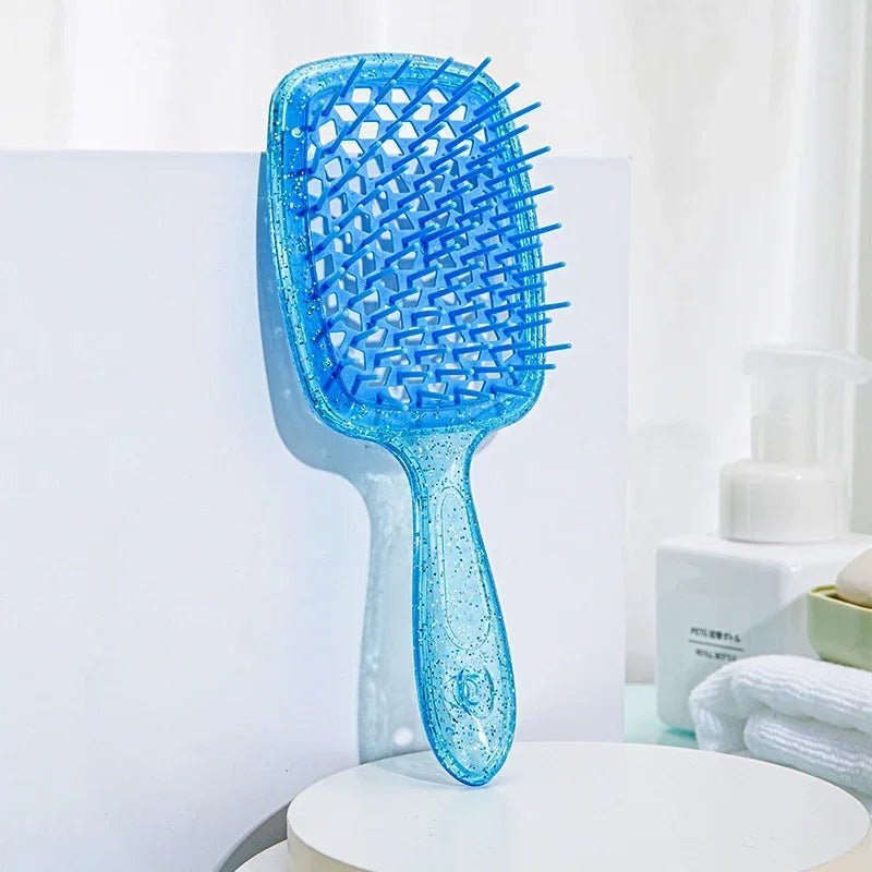 Sequin Detangling Hair Brush Massage Combs Tangled Hair Comb