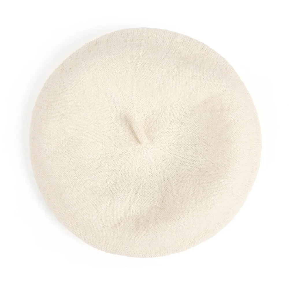 100% Wool Retro Beret Hat Autumn Winter Women British Hepburn stylish Artist Painter Hats Thick Warm Woolen Pumpkin Beanies Cap