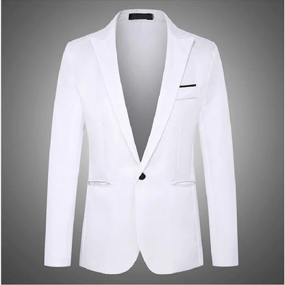 Men's Casual Business Trendy Suit Jacket Autumn Light Luxurious Slim Non-ironing Anti-wrinkle Solid Color Versatile Suit