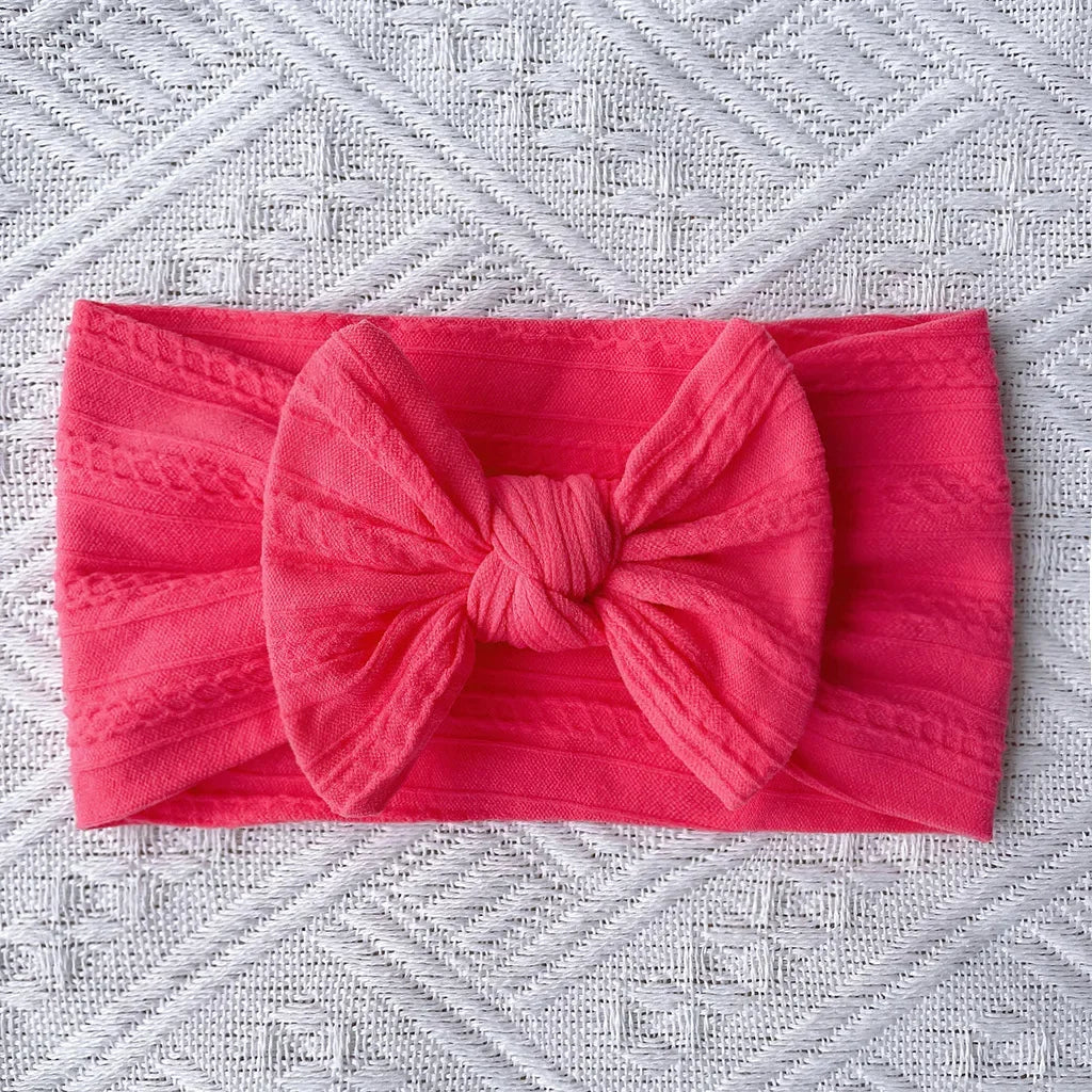 1Pcs Newborn Baby Headband For Girls Elastic Knit Children Turban Baby Bows Soft Nylon Kids Head-wear Hair Accessories 18 Colors