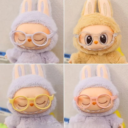 【Labubu Glasses】1pc*6.5cm Multiple Colors Glasses For Cotton Doll Accessories Labubu Accessories