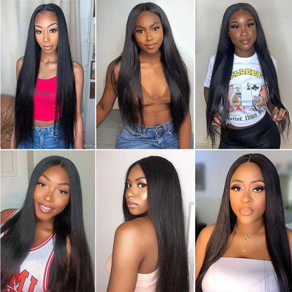 Glueless Wig Human Hair Ready To Wear Preplucked Straight Human Hair Wigs 5x5 Lace Closure Pre Cut 13x4 Lace Front Wigs Bling