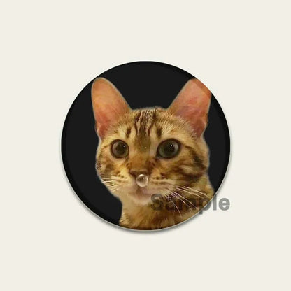 32/44/58mm Funny Cute Cat Badge Round Creative Brooches Fashion DIY Backpack Jewelry Accessory Gifts HD Print Handmade Pins