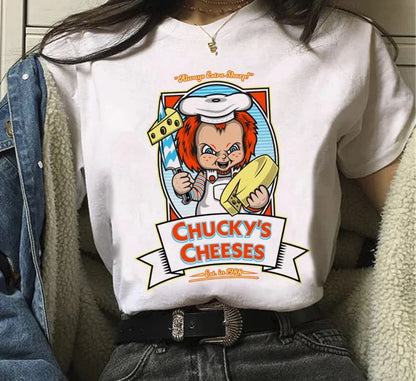 Chucky Graphic Printed T Shirt Chucky Streetwear Fashion Casual Crew Neck Short Sleeve Plus Size T Shirt Women