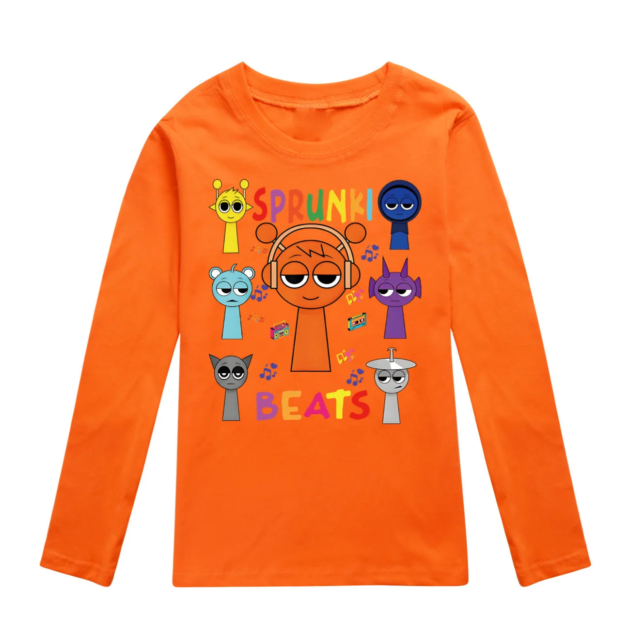 Sprunki Clothes Summer Kids Fashion Horror Game Incredibox Long Sleeve T-Shirt Boys Graphic Tee Baby Girls Tops Child Pullover