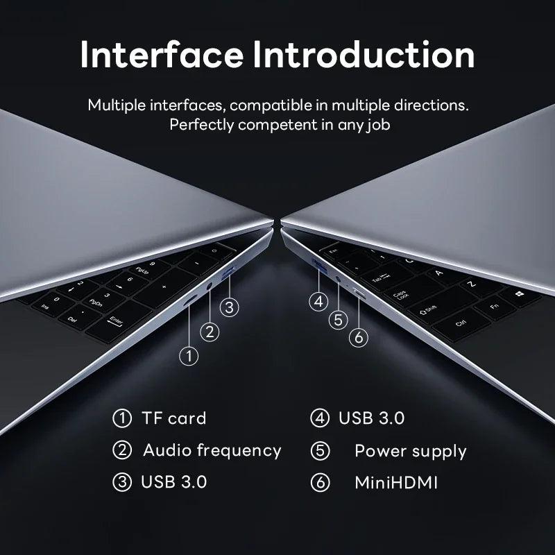 14.1" Windows 11 Pro i9 Gaming Laptop Computer PC Gamer 16GB RAM 1TB 2TB SSD Notebook Intel Core i9 8950HK Office Study Computer