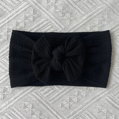 1Pcs Newborn Baby Headband For Girls Elastic Knit Children Turban Baby Bows Soft Nylon Kids Head-wear Hair Accessories 18 Colors