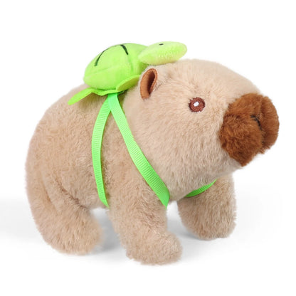 1Pc Plush Walking Sound Moving Pet Kids Electric Capybara Back Turtle Toy