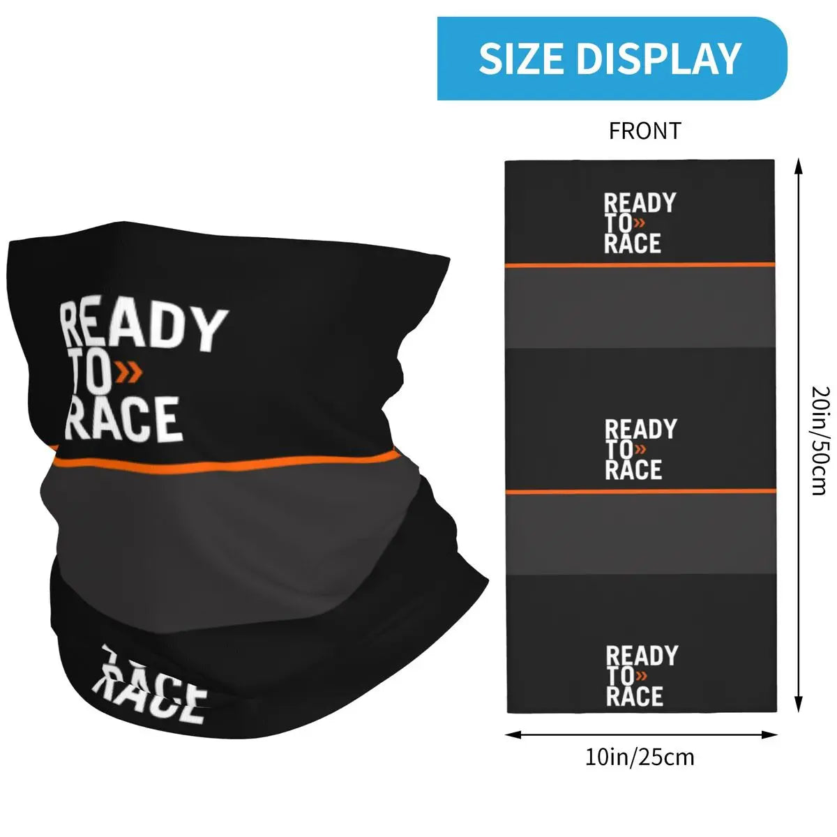 Ready To Race Mask Scarf Merch Neck Cover Enduro Cross Motorcycle Bitumen Bandana Scarf Summer Riding Mask Unisex Breathable