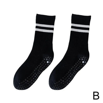 8 Colors Sports Socks Cotton Mid-tube Bottom Professional Non-slip Silicone Indoor Fitness Socks Gym Dance Pilates Yoga Socks