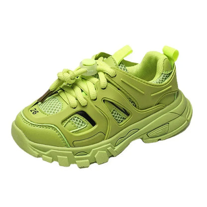 Children's Shoes SummerAutumn New Girls' Sports Shoe Thick Sole Breathable Boys' Leisure Fashion Label Fashion Dad's Shoes Utune