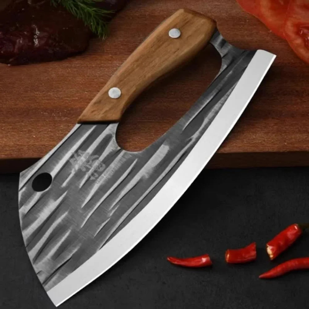 Stainless Steel Fish Cutter Kitchen Knife Meat Cutter High Quality Wood Handle Labor-saving Knife Kitchen Tool