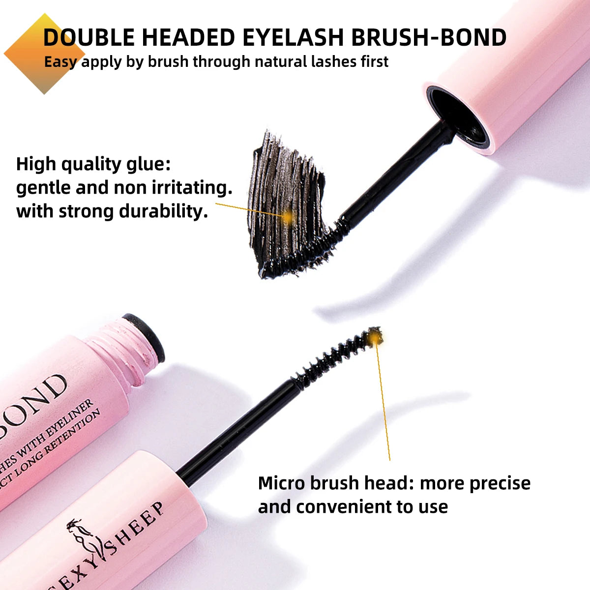 DIY Lash Extension Lash Clusters Individual Explosive eyelashes with Bond&Seal Remover Tweezers Lash Brush for Self Application