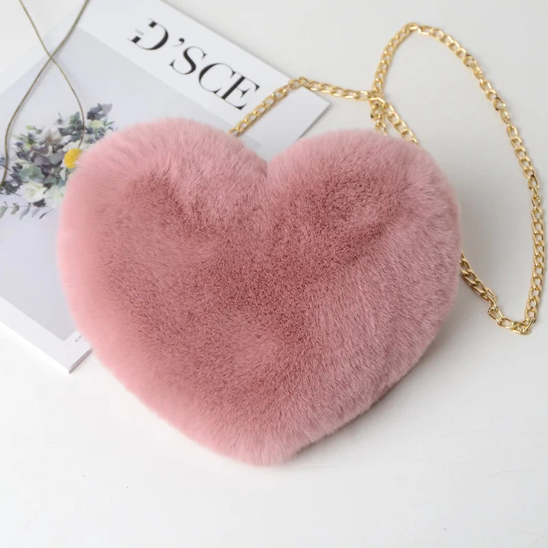 Women's Heart Shaped Handbags Cute Kawaii Faux