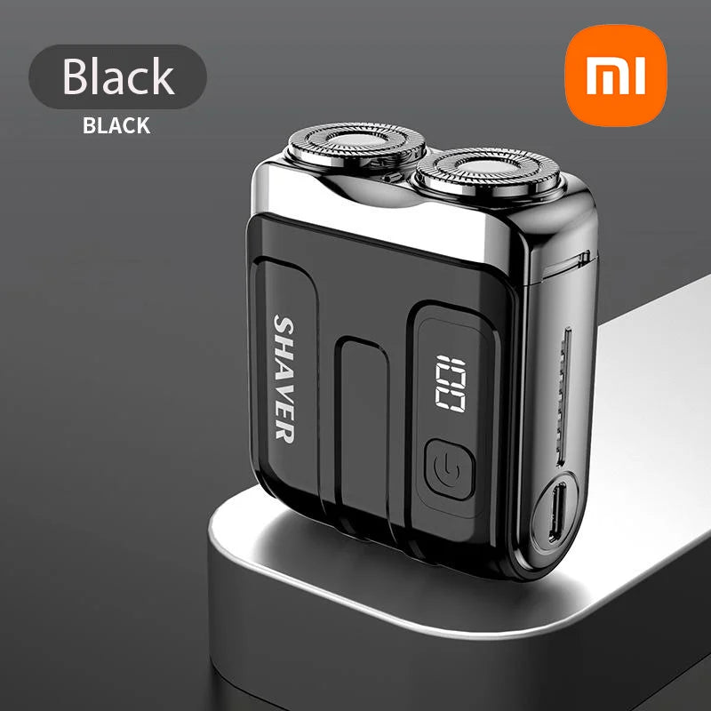 Xiaomi Electric Smart Shaver Household Car Shaver Digital Display Mini Dual Blade Rechargeable Shaver Powerful Men's Gift Shaver