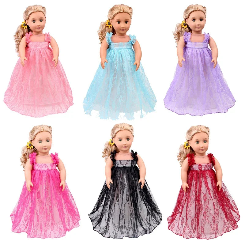 18 inch Girls Doll Winter Coat Dress Suit for 43cm Baby Doll Outfit Skirt