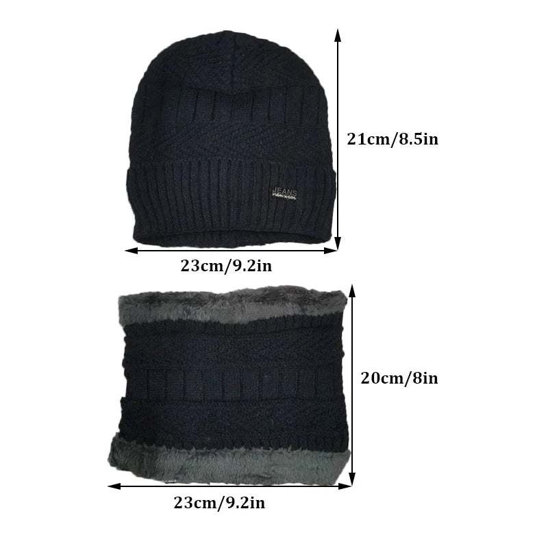 Knitted Wool Winter Scarf Hat Skullies Beanies Hats Winter Keep Warm Beanies for Men Women Caps Balaclava Mask Gorras Bonnet Hat