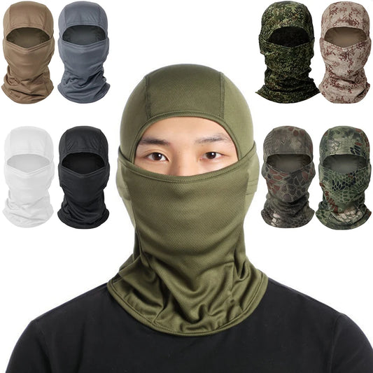 Camouflage Balaclava Cap Outdoor Sunscreen Breathable Full Face Mask Motorcycle Bicycle Helmet Inner Cap Men Women Cycling Mask