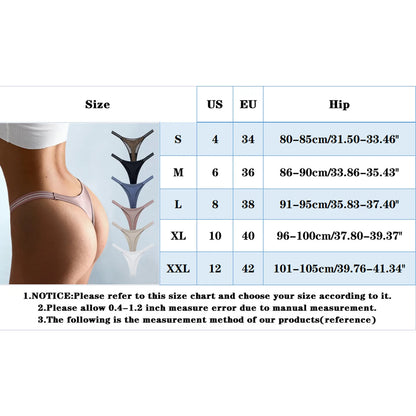 Womens Sexy High Cut G-String Underpants Low Waist Lift Hip Thong Briefs Solid Comfortable Fitness Panties Bikini Underwear