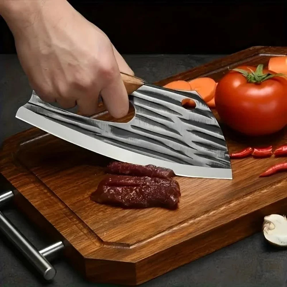 Stainless Steel Fish Cutter Kitchen Knife Meat Cutter High Quality Wood Handle Labor-saving Knife Kitchen Tool