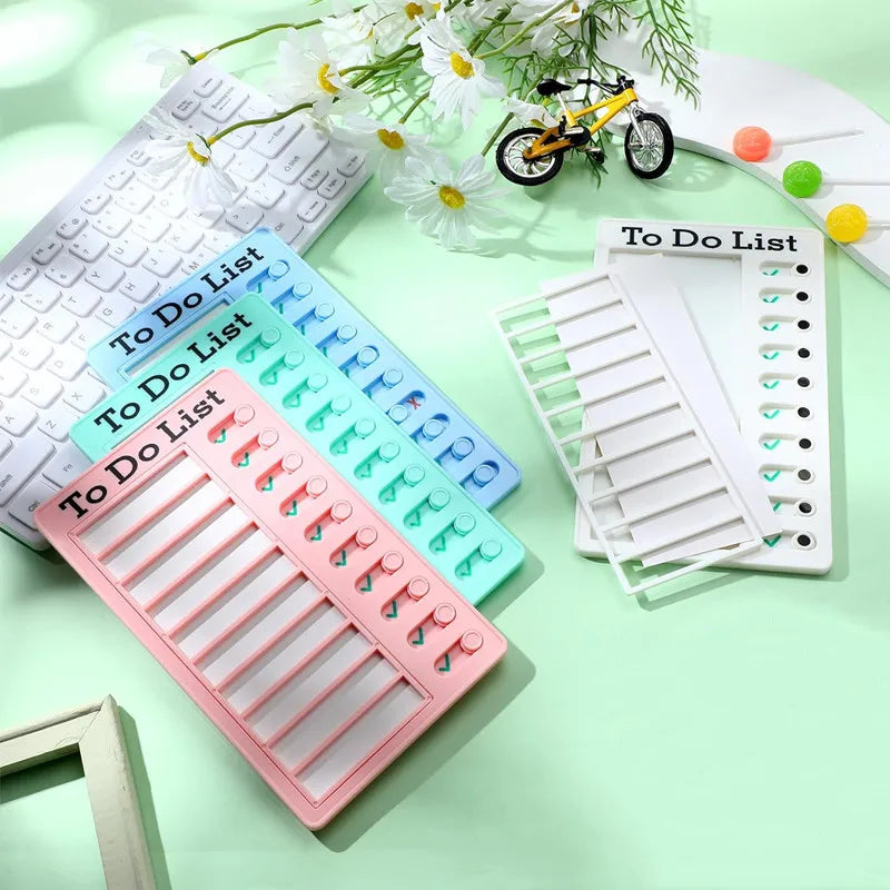 Reusable Chore Chart Planning Board Portable Memo Checklist Board for Kids Detachable Plastic Daily Task Schedule Reminder Chart