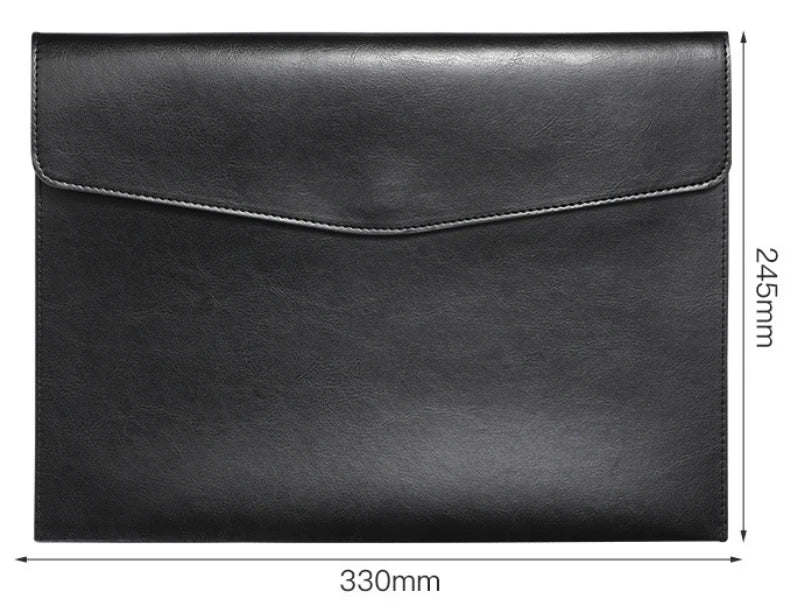 A4 A6 Leather File Folder Data Package Document Bag Fashion Briefcase Data Contract Bill File Bag School Office Supplies