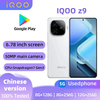 iQOO Z9 5G Mobile Phone Snapdragon 7 Gen 3 Dual SIM 6.78"  80W Fast charging 6000mAh used phone