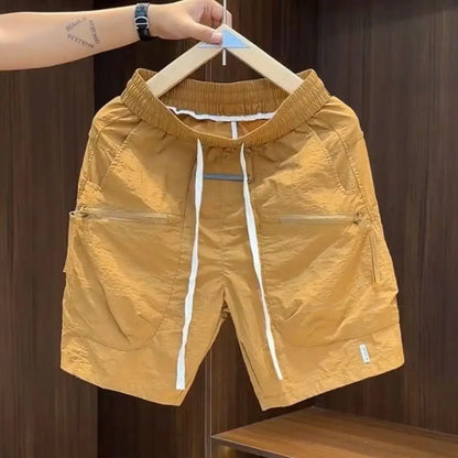 Japanese Shorts Men's Fashion All-Match Fashion Brand Casual Working Pants Quick-Dry Pants Loose Straight Shorts gym shorts