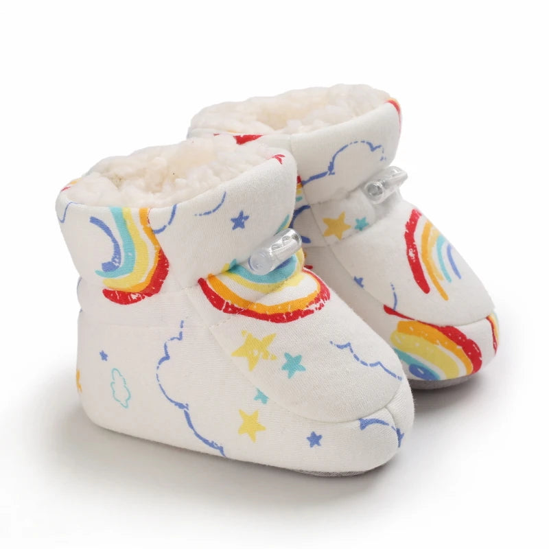 Winter Baby Shoes Boys Girls Cotton Soft Sole Snow Booties Thick Winter Warm Newborn Toddler Boots Shoes Frist Walking Shoes