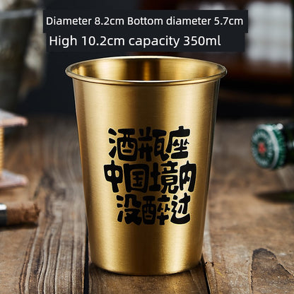 Drop-Resistant Commercial Single-Layer Coffee Gargle Cup Stainless Steel