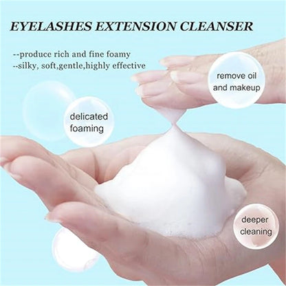 100ml Eyelash Concentrate Extension Shampoo Lash Foam Foaming Cleanser 10ml Plastic Measuring Cup Eyelashe Extension Makeup