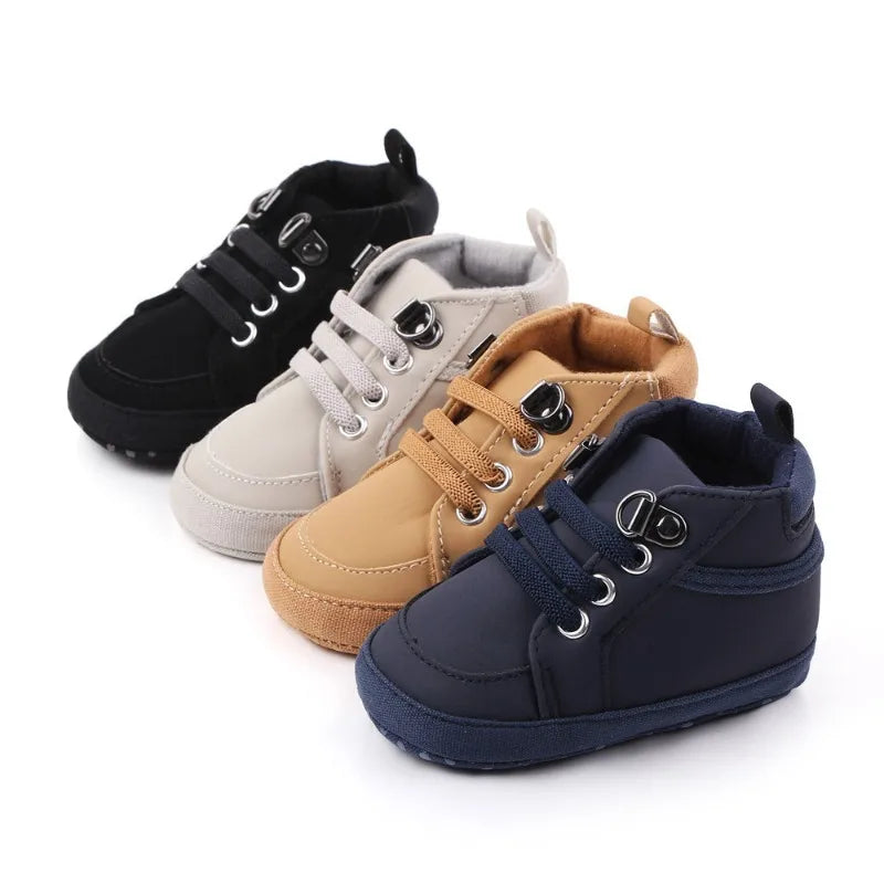 Baby Boy Sneakers Newborn PU Leather Infant Casual Girl Shoes Soft Sole Anti-slip Toddler First Walkers Crib Shoes