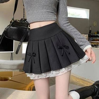 Korean Style Fashion Sweet High Waist College Style Pleated Skirt For Women