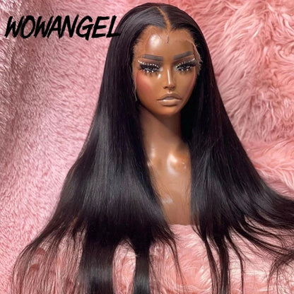 HD Lace Front Wig Pre Plucked Straight Wigs 13x6 HD Transparent Lace Frontal Human Hair Wig Brazilian Hair For Woman