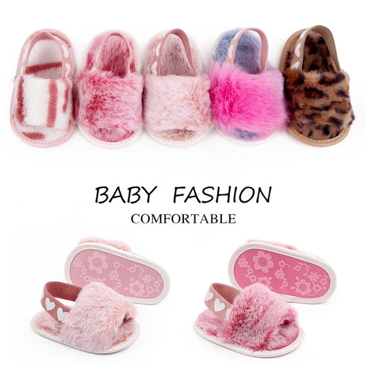 Fashion Faux Fur Baby Shoes For Newborn Spring Winter Cute Infant Toddler Baby Boys Girls Shoes