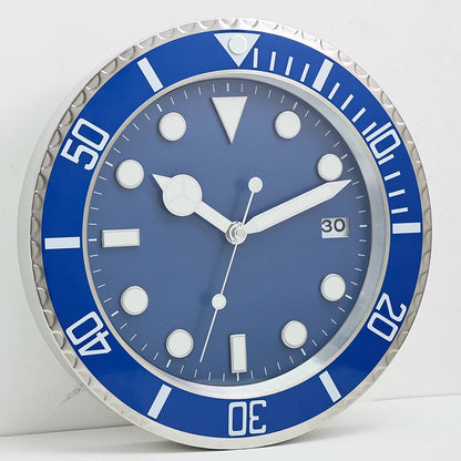 34cm Luxury Creative Wall Clock Modern Metal Design Art Wall Clock Home Large Digital Luminescent Bedroom Decoration Clock