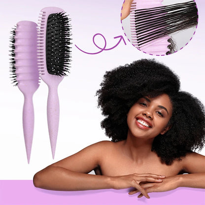 Curl Defining Brush Curl Hair Define Styling Brush for Combing and Shaping Women's Curls to Reduce Pulling