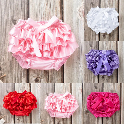 Ruffle Diaper Cover Infant Panties For Toddler Baby Bowknot Ruffle Shorts Infant Girls And Boys Underwear Diaper Pants With Bow