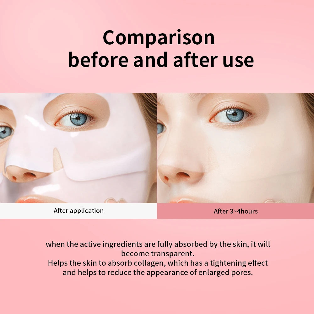 Bio-Collagen Real Deep Mask Supplement Collagen Hydrating Overnight Hydrogel Mask Elasticity Improvement Pore Minimizing Firming