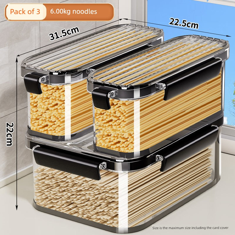 Noodles Rectangular Storage Tank Dry Goods Transparent Storage Box