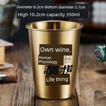 Drop-Resistant Commercial Single-Layer Coffee Gargle Cup Stainless Steel