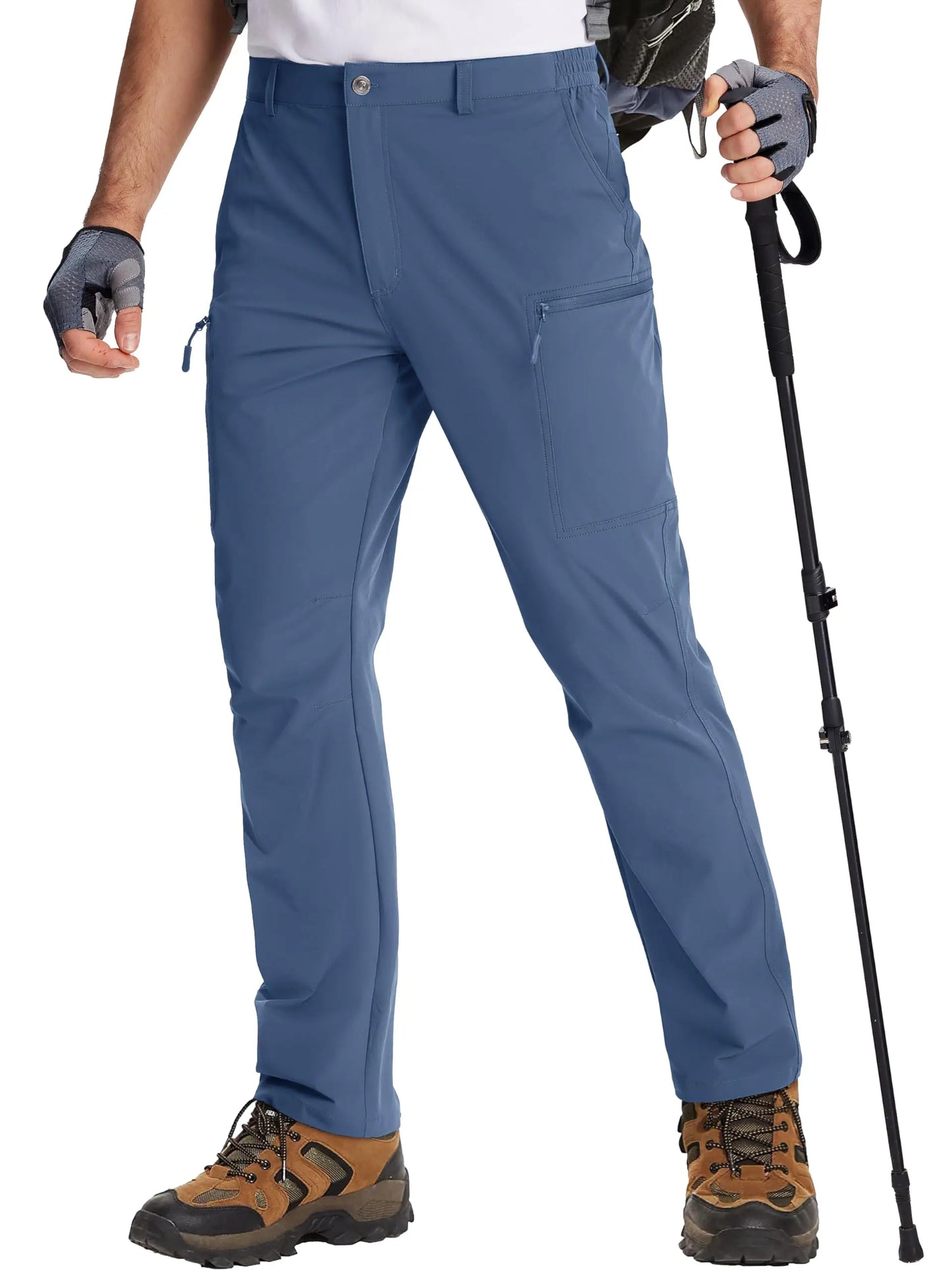 TACVASEN Waterproof Lightweight Hiking Pants Mens Ripstop Quick Dry Cargo Work Pant Outdoor Trekking Hard-wearing Trousers Male