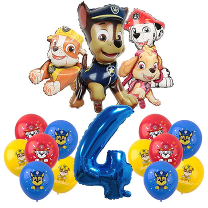 PAW Patrol Birthday Party Decoration Kids Toy Hat Gift Aluminum Foil Balloon Disposable Tableware New Banner Boy Event Supplies